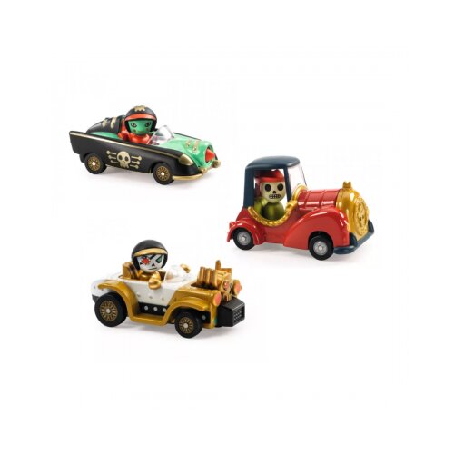 Djeco Kompleti Crazy Motors - Red Skull + Motor Skull + Pirate Wheels Cene