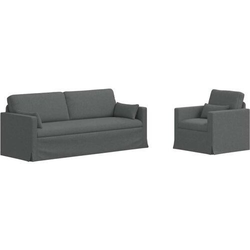 SOFA 2 pcs Tamno siva Metal Slike