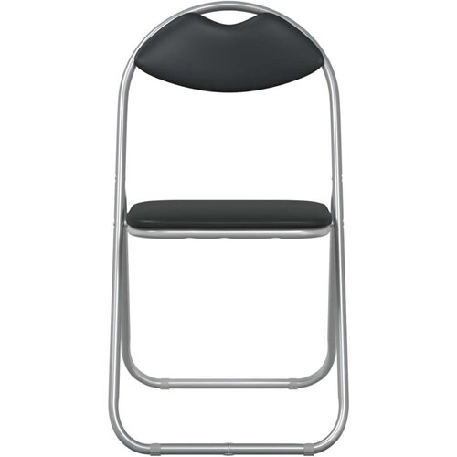  Sklopiva stolica 8 pcs Crna i Siva 48 x 43 5 x 81 cm Lažna koža - Crna i siva 8 Slike