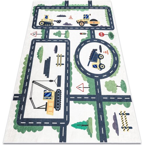 RugsX Preproge BAMBINO 2223 pralna preproga Ulice, avtomobili za 160x220 cm Bež Cene
