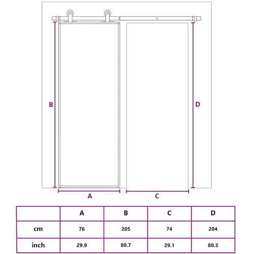  Klizna vrata zlatna 76x205 cm matirano staklo ESG i aluminij Slike