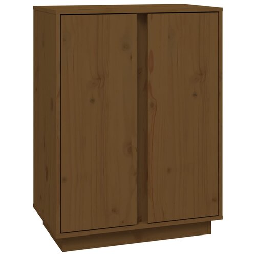 VidaXL Komoda medeno rjava 60x35x80 cm trdna borovina, (20654436) Slike