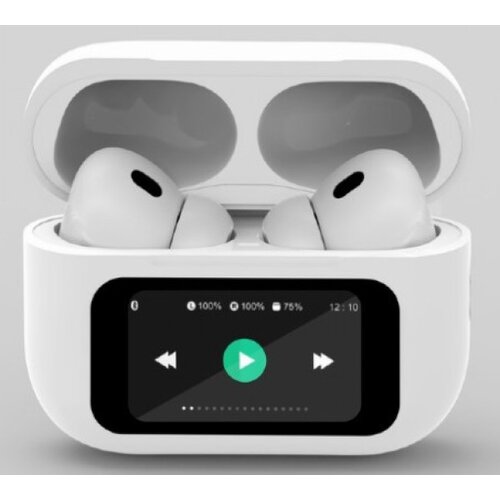 Gembird TWS-LCD-ANC-01-W bluetooth V5.1 slu&amp;scaron;alice, TWS, LCD display, Active Noise Cancelling, White Slike