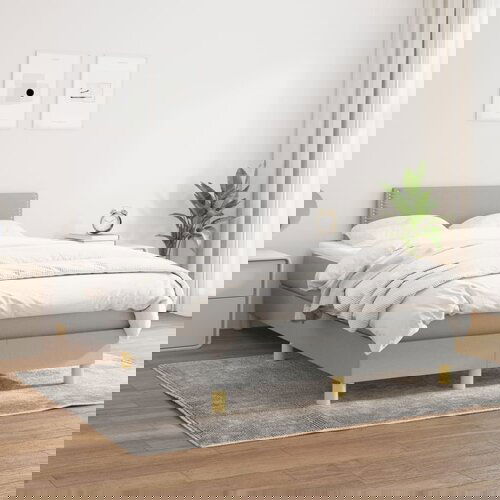 The Living Store Box spring postelja z vzmetnico svetlo siva 120x200 cm blago - Box Spring Postelja, (21516411) Slike