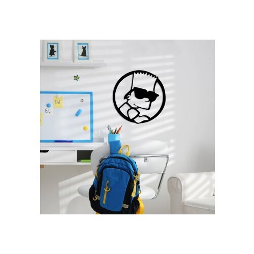 Wallity Zidna dekoracija Simpson 4, 33x33cm, Crna Slike