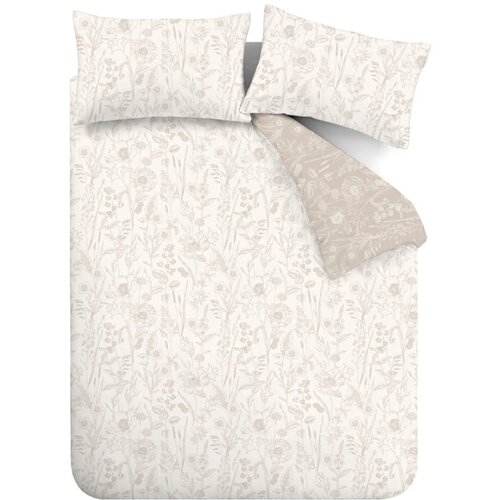 Bianca Bež flanelska posteljina za bračni krevet/za produženi krevet 230x220 cm Floral Toile &amp;ndash; Slike
