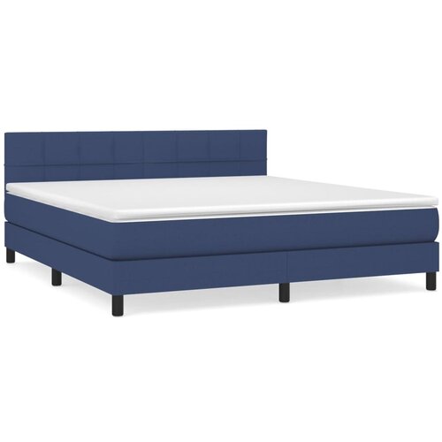Maison Chic Box spring postelja - Vzmetna postelja z vzmetnico modra 160x200 cm blago SL14826, (21883011) Cene