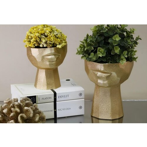 WALLXPERT CY0451 gold decorative pot set (2 pieces) Slike