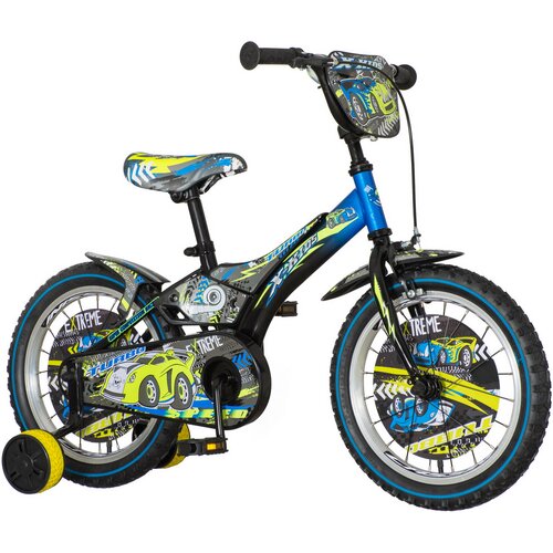 Visitor TUR160 Turbo 16 Crno zeleno plavi 2018 dečiji bicikl Slike