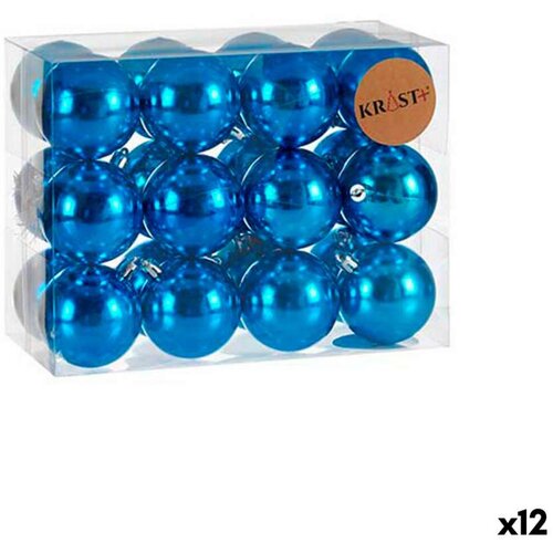  Set božićnih kuglica Plava Plastika (12 kom.) Slike