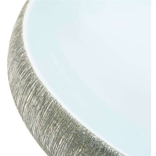  Nadpultni umivalnik siv in moder ovalen 59x40x15 cm k Slike