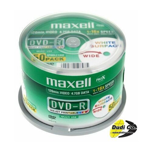 Maxell printabilni dvd-r 4.7gb 16x 50s MDDVD-R16X50P Cene