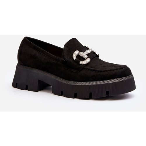 Kesi Women's loafers with black Ellise embellishment Slike