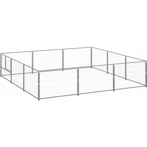  Kavez za pse srebrni 9 m² čelični