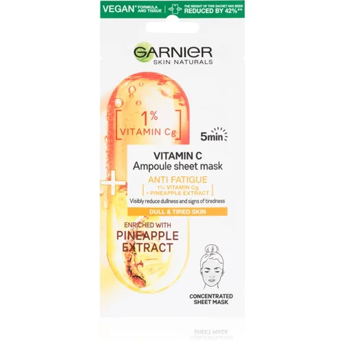 Garnier Skin Naturals Vitamin C Sheet maska s hranjivim učinkom 15 g