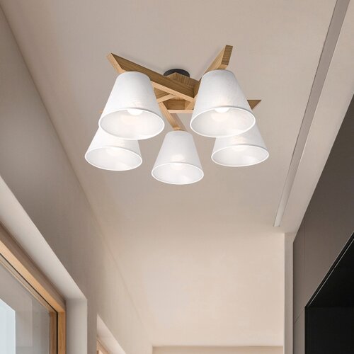  Brilagi - LED plafonski luster ANTHONY 5xE14/40W/230V hrast/bela Slike