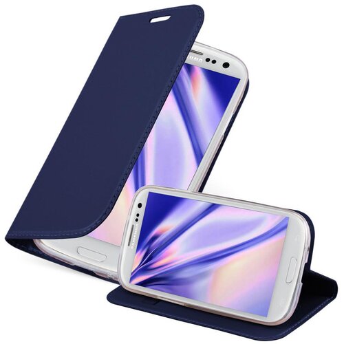 Cadorabo Samsung Galaxy S3 MINI v klasična temno modra - Za&scaron;čitni ovitek z magnetnim zapiranjem, stoječo funkcijo in režo za kartice, (20564241) Cene
