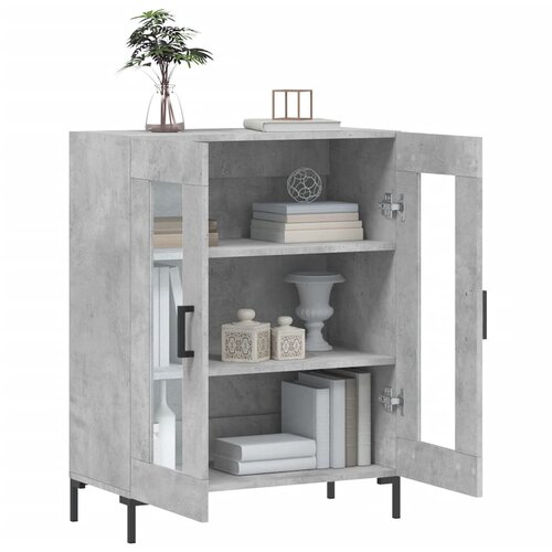  Komoda siva boja betona 69,5x34x90 cm od konstruiranog drva Slike