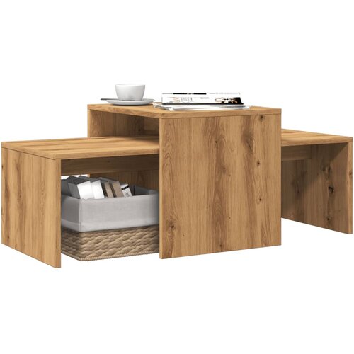 vidaXL Klubska mizica artisan hrast 100x48x40 cm inženirski les Cene