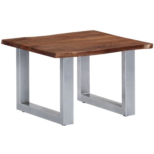 VidaXL Klubska mizica z živimi robovi 60x60x40 cm trden akacijev les, (20712922) Slike