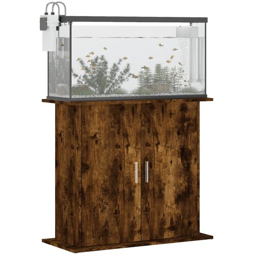  Stalak za akvarij boja hrasta 81 x 36 x 73 cm konstruirano drvo Slike