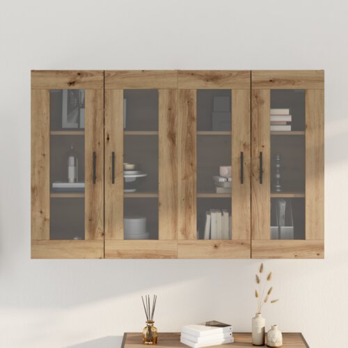  Zidni ormari 2 komada od umjetnog hrasta 69.5 x 34 x 90 cm. Slike