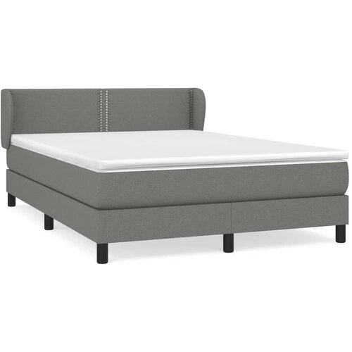 Maison Chic Box spring postelja - Vzmetna postelja z vzmetnico temno siva 140x200 cm blago SL8324, (21901539) Cene