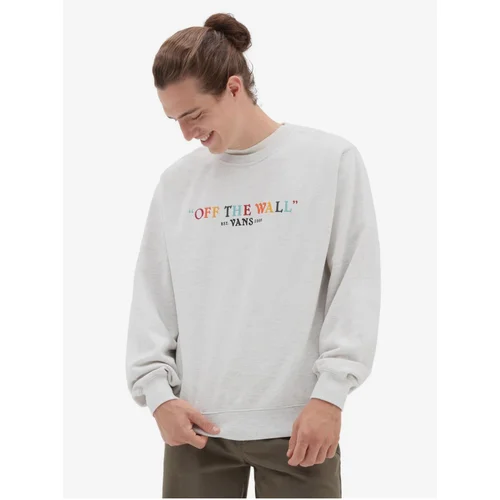 Vans Light gray men's sweatshirt Rainbow Script Crew - Men