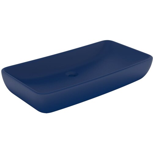 Maison Chic Razkošen Umivalnik - Kopalna umivalnik - Lavabo pravokoten mat temno moder 71x38 cm keramika, (21684787) Cene