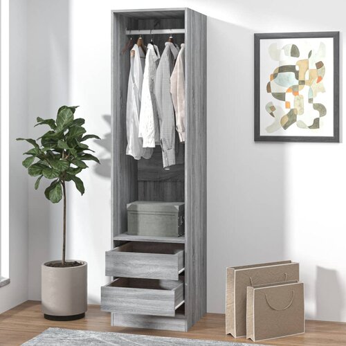 vidaXL Ormar s ladicama sivi hrast 50 x 50 x 200 cm konstruirano drvo Cijene