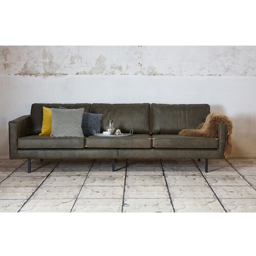 WOOOD Tamno zelena sofa od imitacije kože 277 cm Rodeo &amp;ndash; Slike