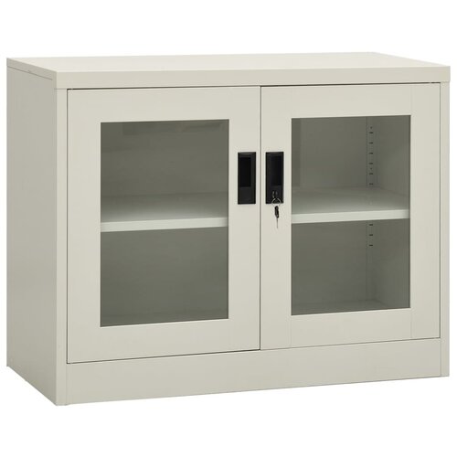 VidaXL Pisarni&amp;scaron;ka omara svetlo siva 90x40x70 cm jeklo Slike