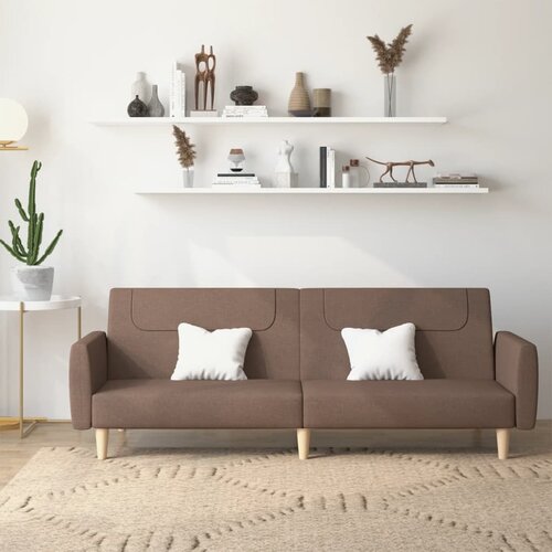  The Living Store Kavč dvosed z ležiščem taupe blago - Raztegljiv Kavč, (21448025) Cene