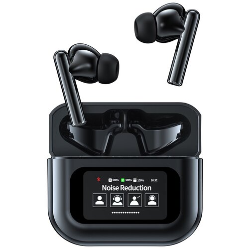 INF Črne Brezžične Bluetooth 5.0 Slušalke z ANC, LCD Zaslonom na Dotik, (5000090757) Cene