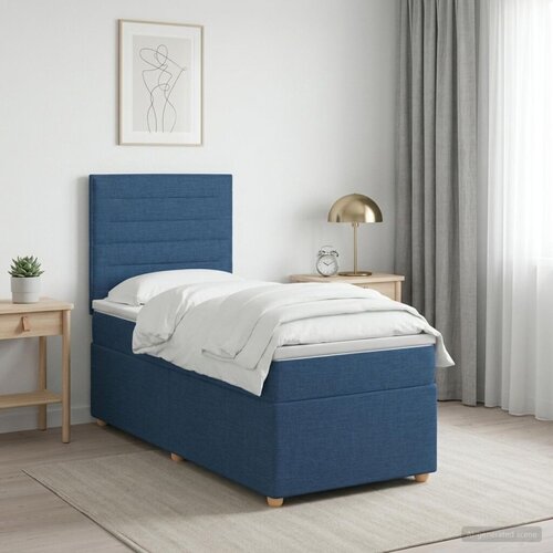  Boxspring krevet s madracem Plava 90 x 200 cm Tkanina - Plava 90 x 200 cm Dizajn linija Cene