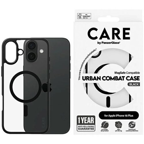 PanzerGlass ETUI CARE BY FLAGSHIP URBAN CASE MAGSAFE NA IPHONE 16 PLUS - PRZEZROCZYSTY, (21898768) Cene