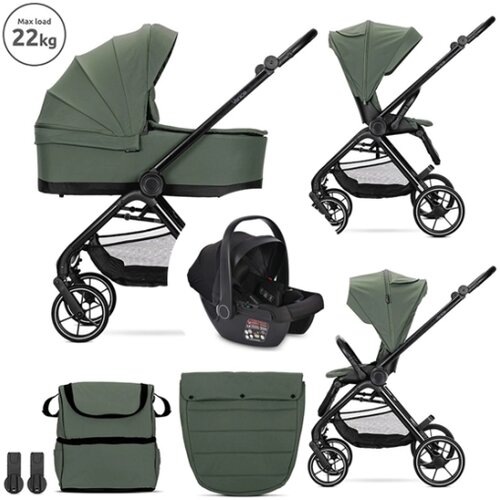 Lorelli kolica za bebe venice 3u1 (22kg max) - green ( 10022042504A ) Slike