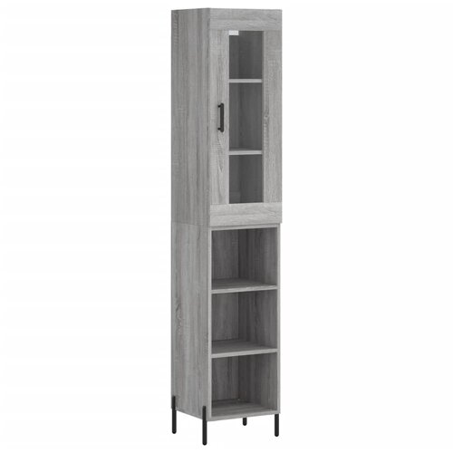 Maison Chic Visoka omara - Komoda - Predalnik siva sonoma 34,5x34x180 cm inženirski les, (21720582) Cene