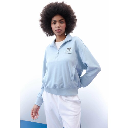 Defacto Fit Oversize Fit Stand-up Collar Sports Sweatshirt Slike