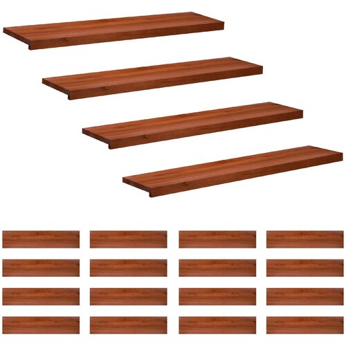 Step treads 20 kom. 110 x 30 x 2 cm Smeđa Čvrsto drvo bukve Cijene