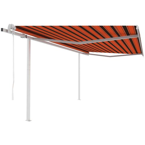  Automatska tenda sa stupovima 4 x 3 m narančasto-smeđa Slike