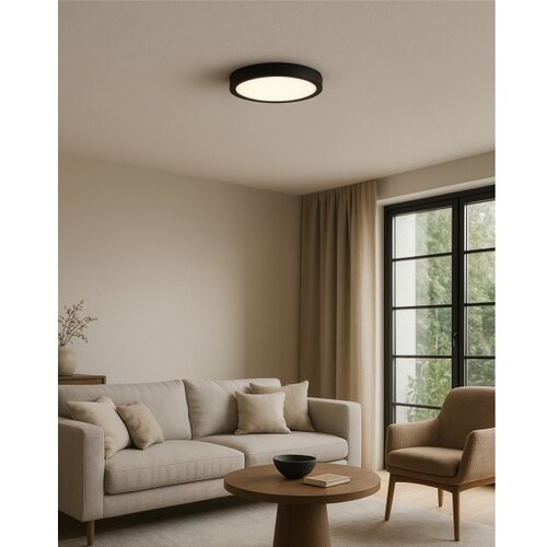  LED plafonsko svetlo LED/18W/230V 3000/4000/6500K prečnika 23 cm crno Slike