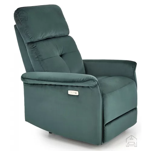 Xtra furniture SEMIR recliner with electric folding function / USB plug, d.green, (20538408)