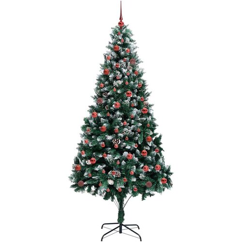 VidaXL Umjetno božićno drvce Zelena 210 cm PVC i Čelik i Plastika Slike