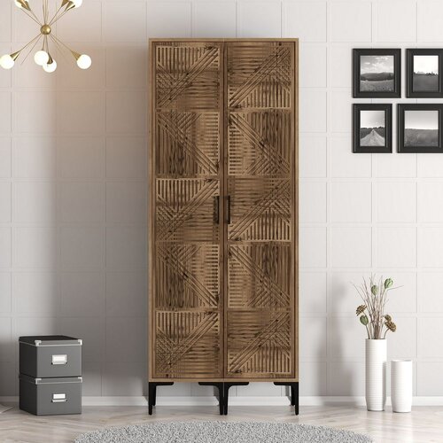 Woody Fashion Hanah kućni ormar Kumsal PP 80x47,5x201cm Orah Slike