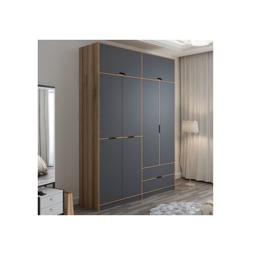 Hanah home Ormar Elina-8908, 185x253x52 cm, Antracit Cene