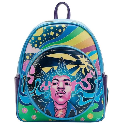Loungefly Jimi Hendrix Psychodelic Landscape Zip Mini Backpack Cene