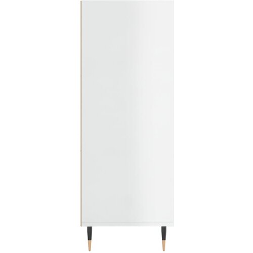  Regal za knjige sjajni bijeli 69,5x32,5x90 cm konstruirano drvo Slike