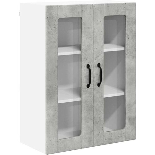 VidaXL zidni kuhinjski ormarić s policom betonski sivi 60 x 31 x 80 cm Slike