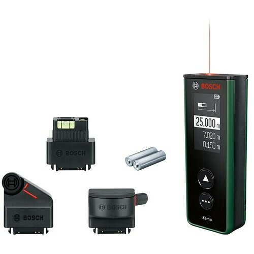 Bosch Laserski merilnik razdalje ZAMO IV Set (7 -del., Maksimalno območje delovanja: 25 m) productname.garantie.plussign BAUHAUS garancija 5 let za naprave na električni ali motorni pogon Cene